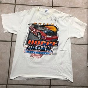 Vintage Signed Brian Hoppe nascar t-shirt